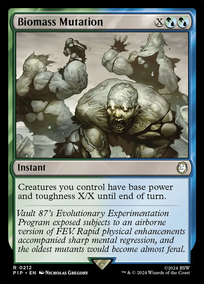 2024 Fallout Biomass Mutation #212 rare card image