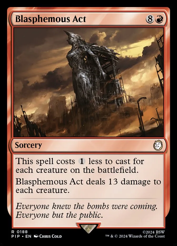 2024 Fallout Blasphemous Act rare #188 rare card image