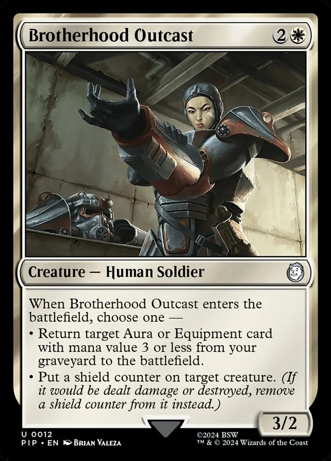 2024 Fallout Brotherhood Outcast [Foil] uncommon #12 uncommon card image