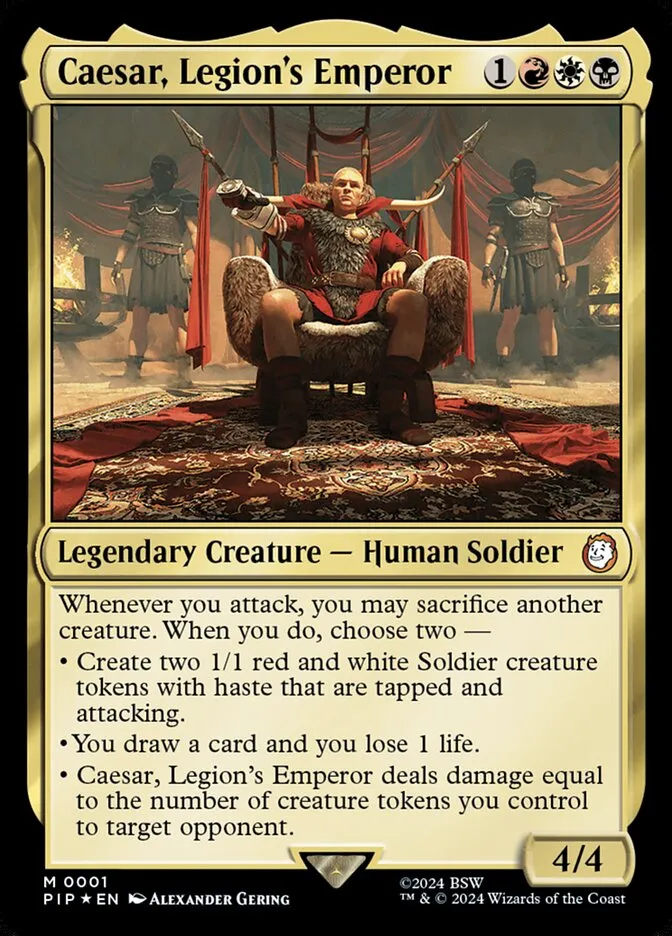 2024 Fallout Caesar, Legion's Emperor mythic #1 mythic card image