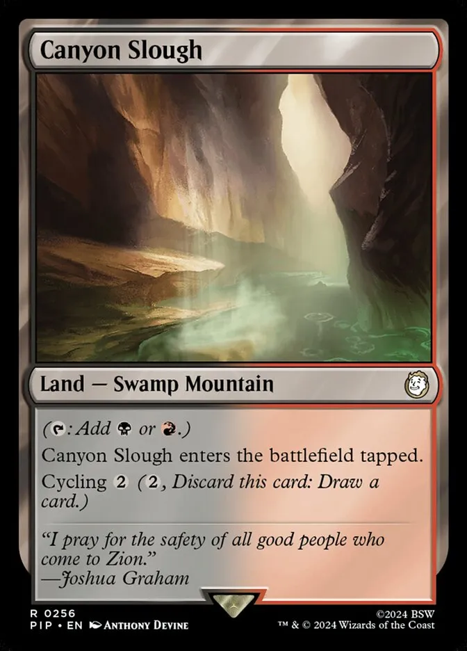 2024 Fallout Canyon Slough #256 rare card image