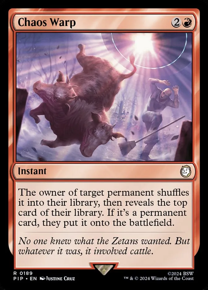 2024 Fallout Chaos Warp #189 rare card image