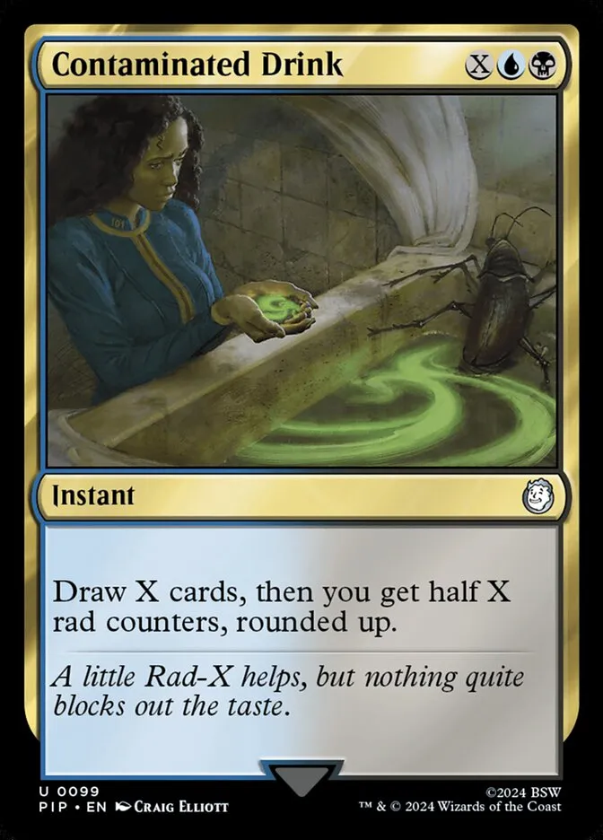 2024 Fallout Contaminated Drink [Foil] uncommon #99 uncommon card image