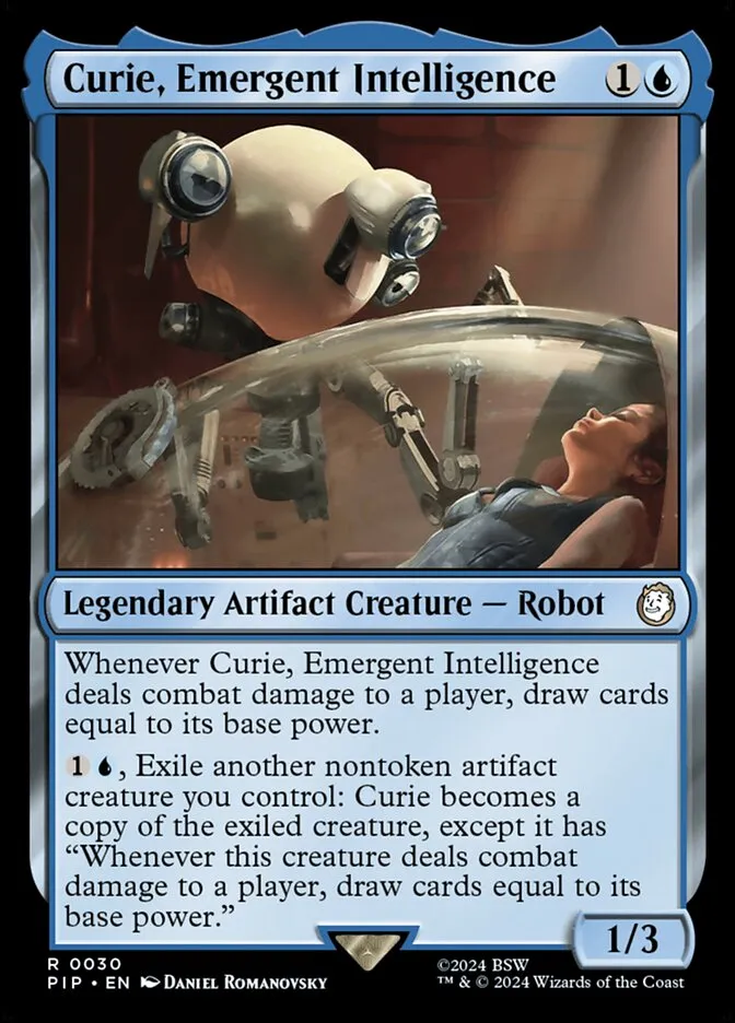 2024 Fallout Curie, Emergent Intelligence [Foil] rare #30 rare card image