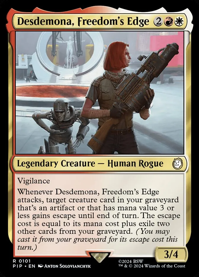 2024 Fallout Desdemona, Freedom's Edge rare #101 rare card image