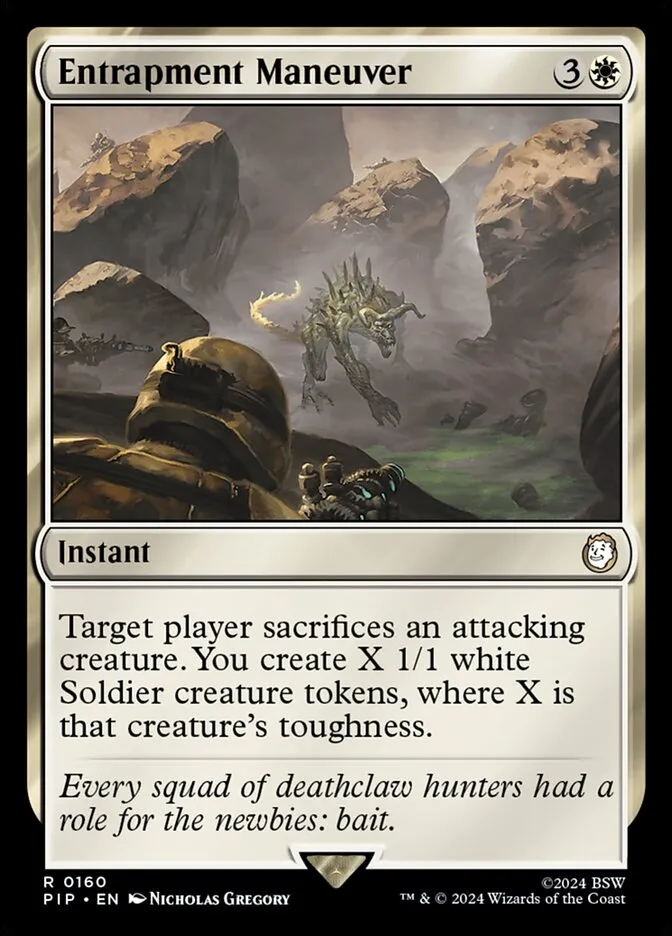 2024 Fallout Entrapment Maneuver rare #160 rare card image