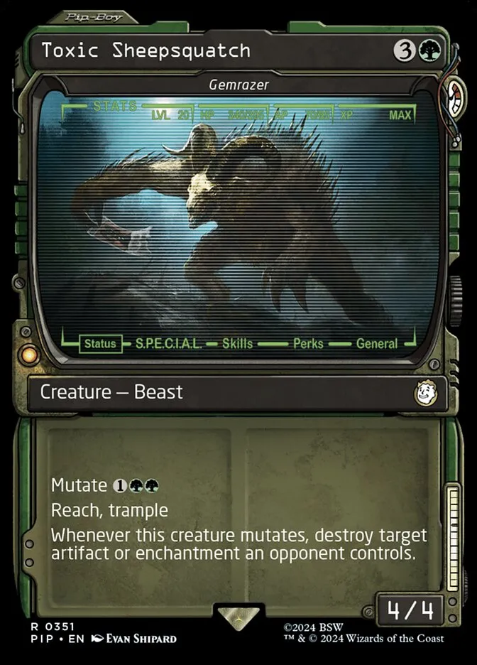 2024 Fallout Gemrazer rare #351 rare card image