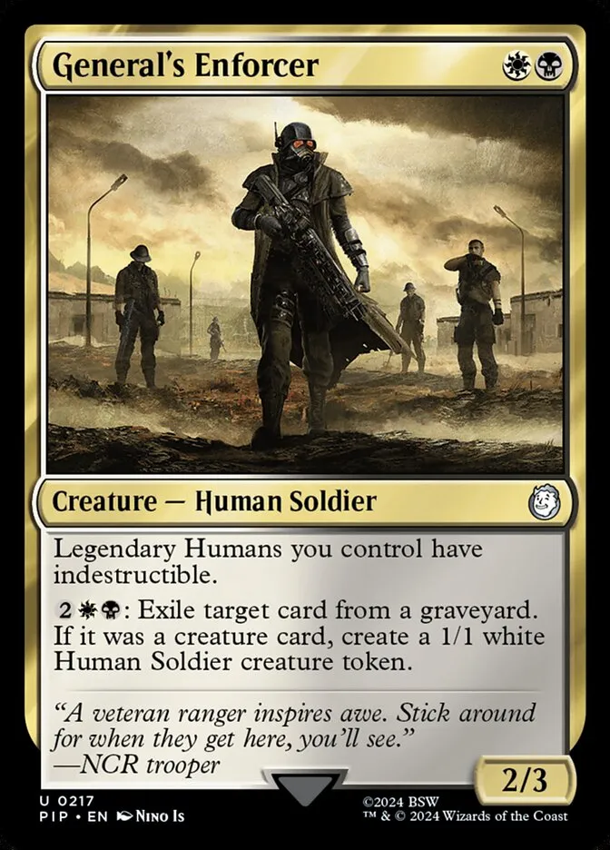2024 Fallout General's Enforcer uncommon #217 uncommon card image
