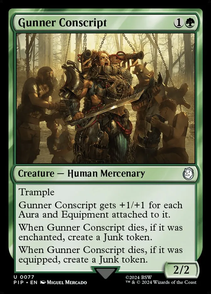 2024 Fallout Gunner Conscript uncommon #77 uncommon card image