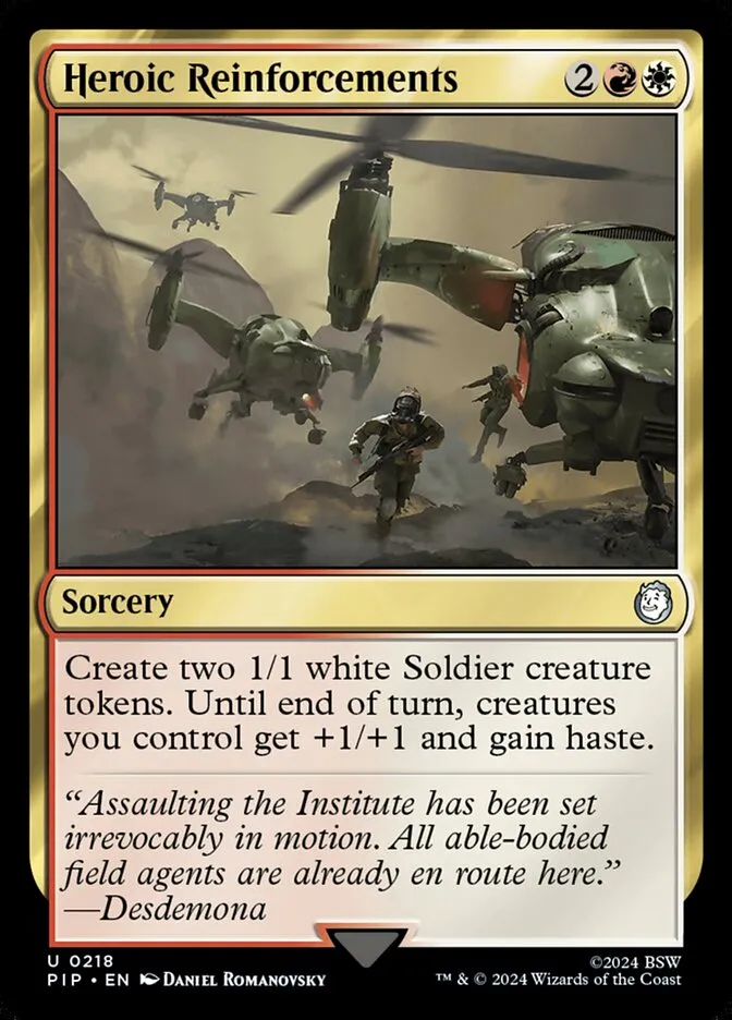 2024 Fallout Heroic Reinforcements uncommon #218 uncommon card image