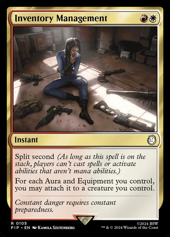 2024 Fallout Inventory Management rare #105 rare card image