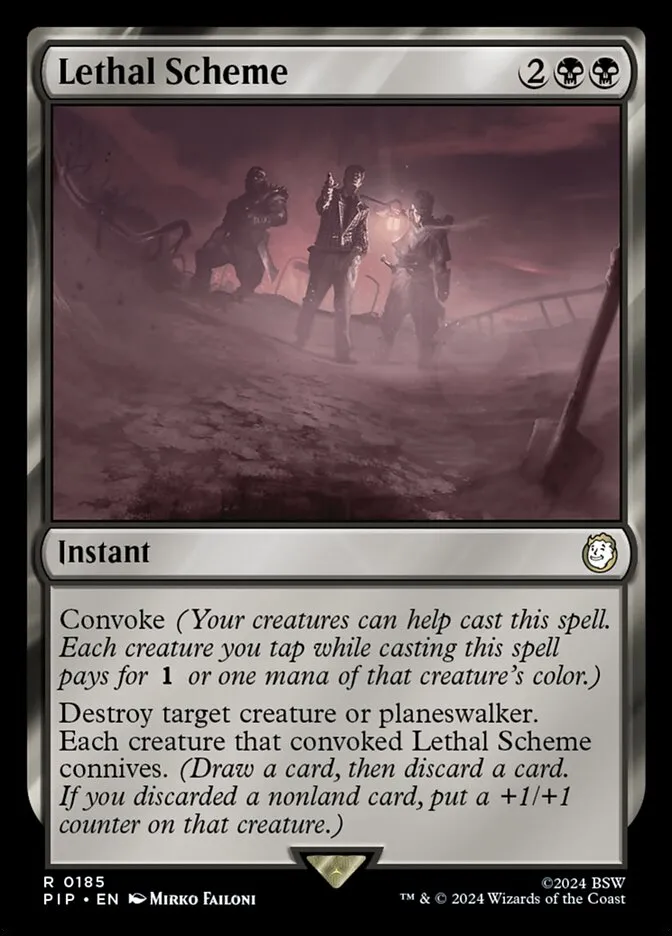 2024 Fallout Lethal Scheme [Foil] rare #185 rare card image
