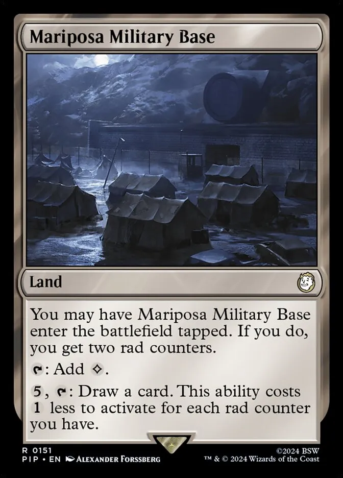 2024 Fallout Mariposa Military Base rare #151 rare card image