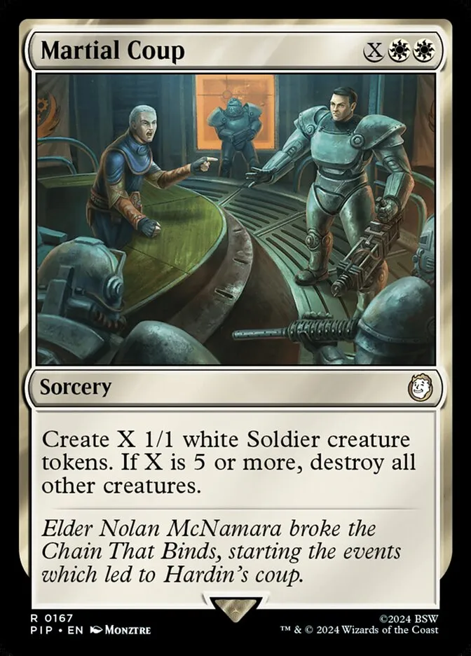 2024 Fallout Martial Coup rare #167 rare card image