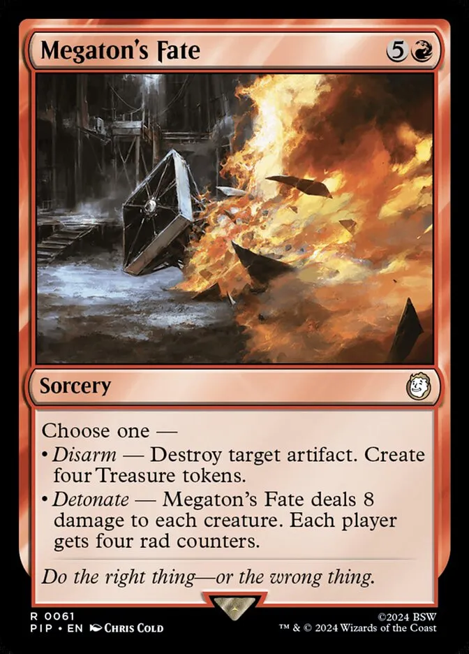 2024 Fallout Megaton's Fate [Foil] rare #61 rare card image