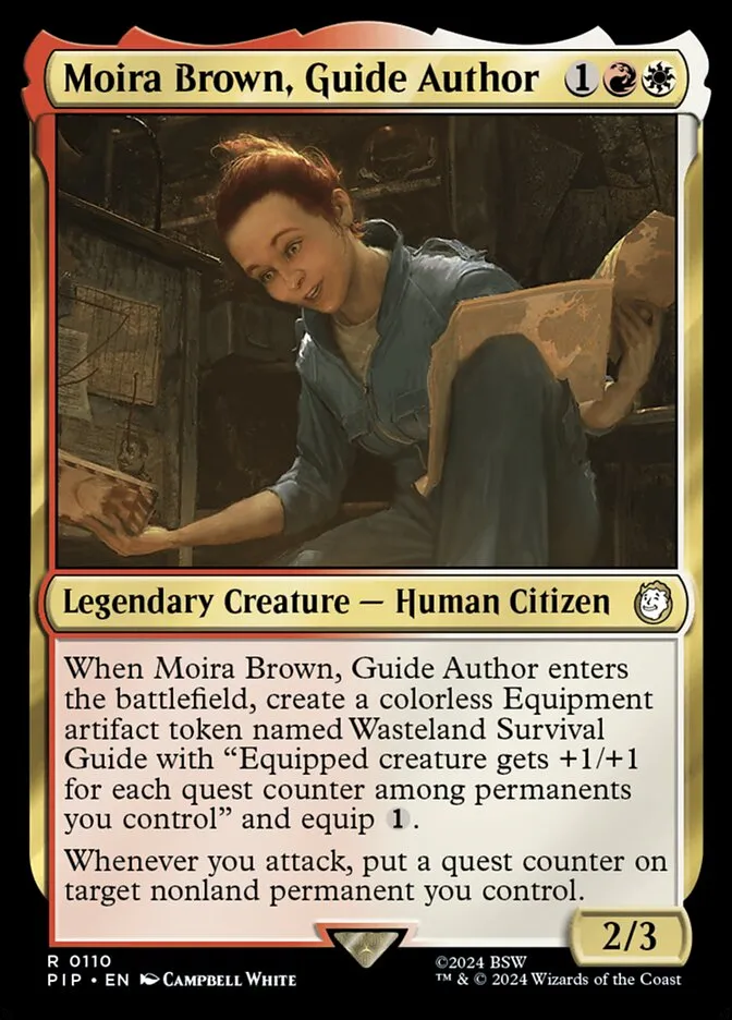 2024 Fallout Moira Brown, Guide Author rare #110 rare card image