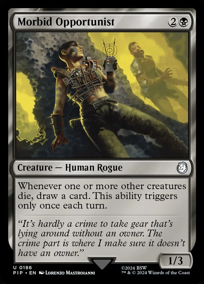 2024 Fallout Morbid Opportunist #186 uncommon card image