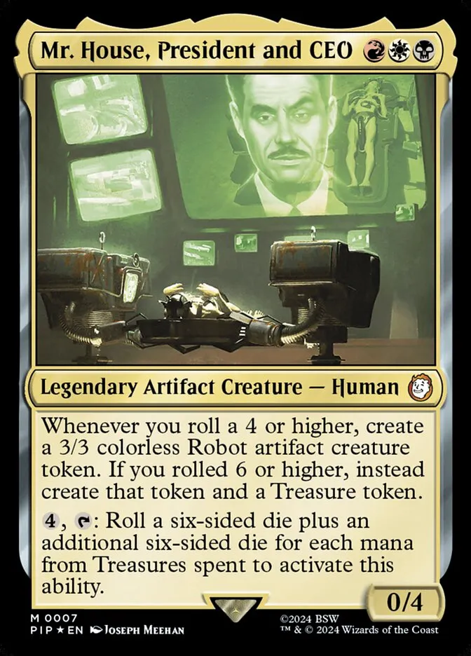 2024 Fallout Mr. House, President and CEO mythic #7 mythic card image