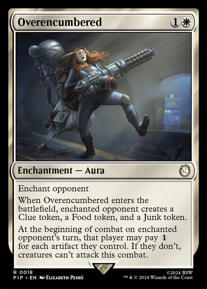 2024 Fallout Overencumbered [Foil] rare #18 rare card image