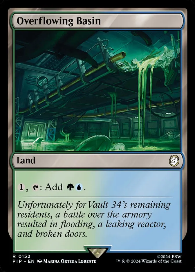 2024 Fallout Overflowing Basin rare #152 rare card image