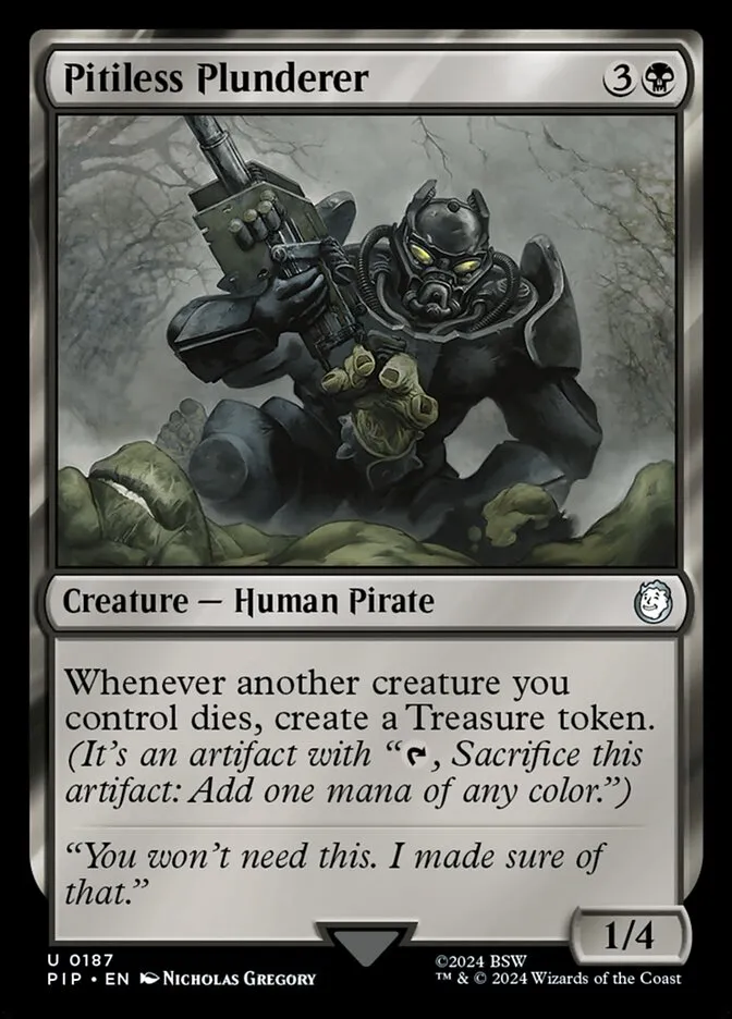 2024 Fallout Pitiless Plunderer uncommon #187 uncommon card image