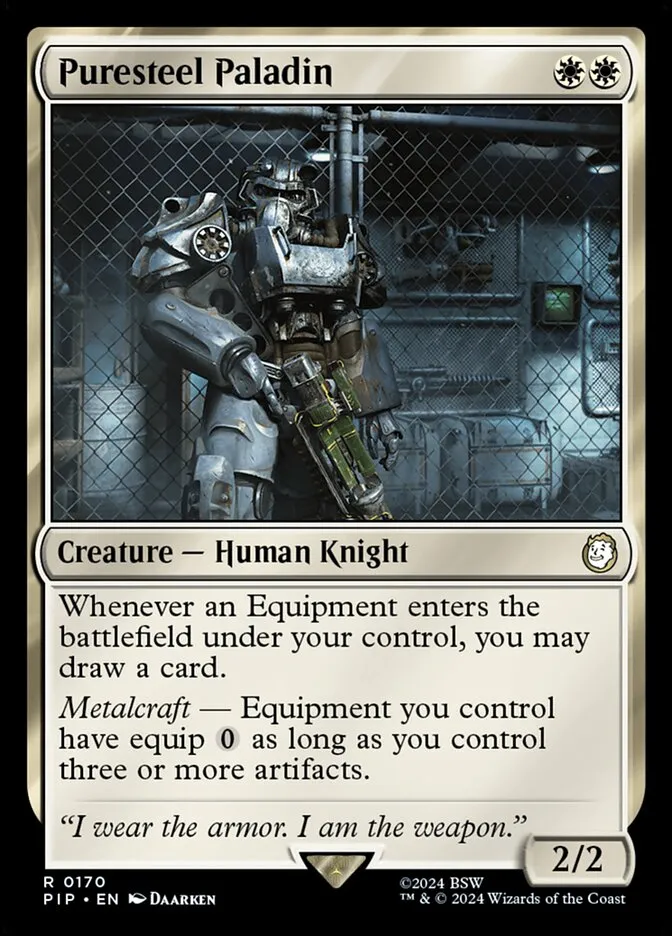 2024 Fallout Puresteel Paladin #170 rare card image