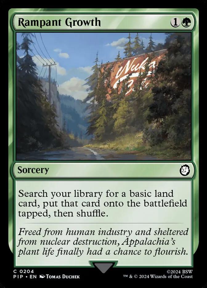 2024 Fallout Rampant Growth common #204 common card image