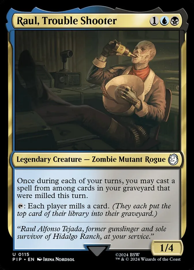 2024 Fallout Raul, Trouble Shooter uncommon #115 uncommon card image