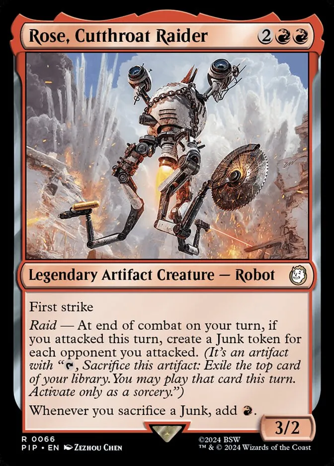 2024 Fallout Rose, Cutthroat Raider [Foil] rare #66 rare card image