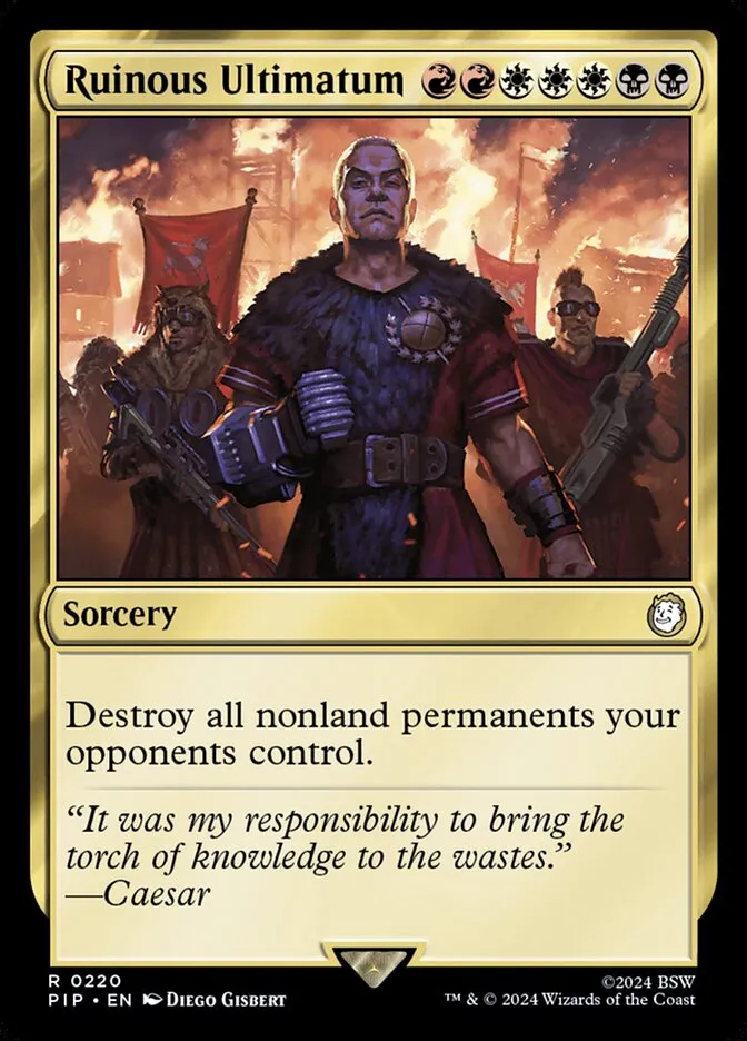 2024 Fallout Ruinous Ultimatum #220 rare card image