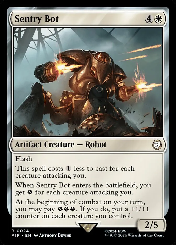 2024 Fallout Sentry Bot rare #24 rare card image