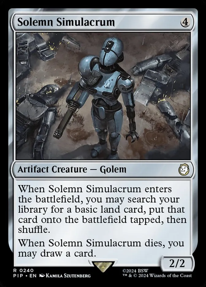 2024 Fallout Solemn Simulacrum #240 rare card image