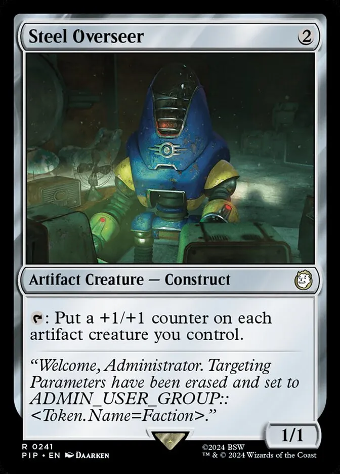 2024 Fallout Steel Overseer #241 rare card image