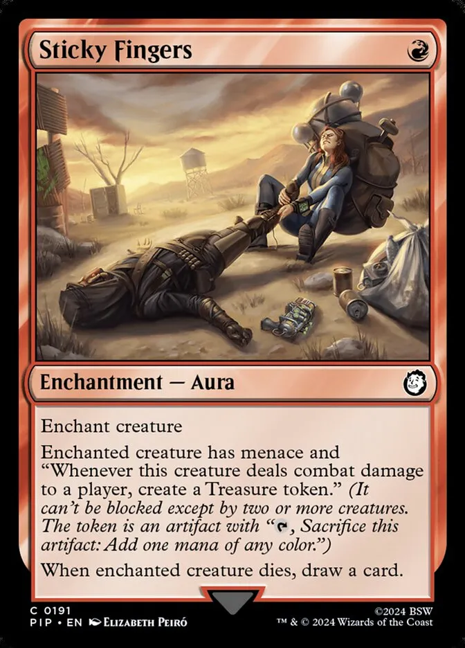 2024 Fallout Sticky Fingers common #191 common card image
