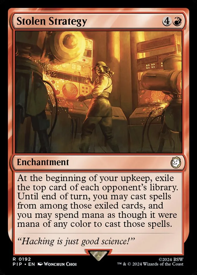 2024 Fallout Stolen Strategy #192 rare card image