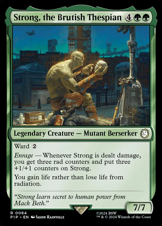 2024 Fallout Strong, the Brutish Thespian [Foil] rare #84 rare card image