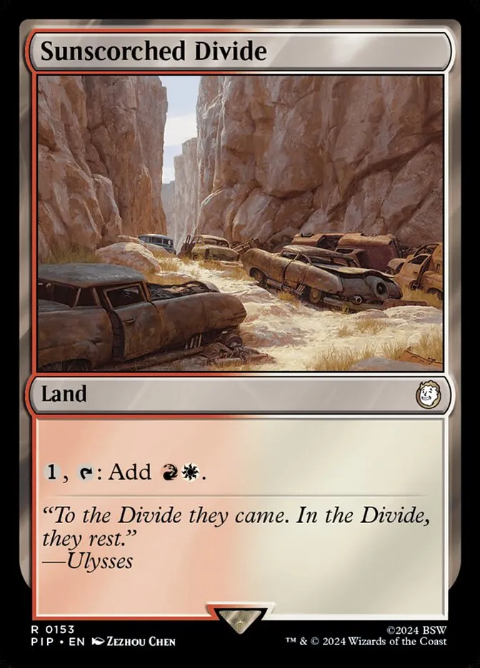 2024 Fallout Sunscorched Divide rare #153 rare card image