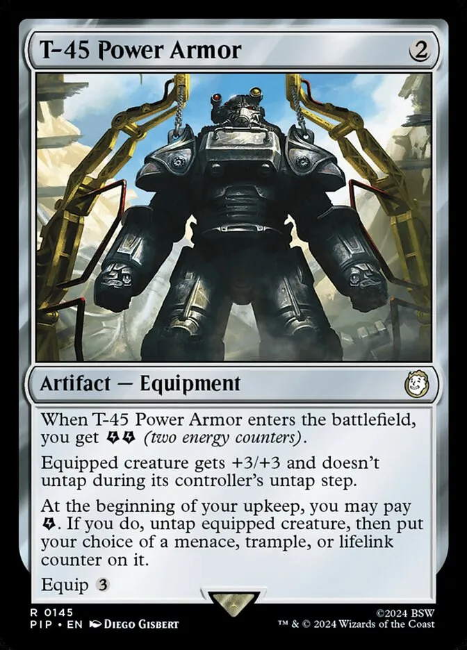 2024 Fallout T-45 Power Armor rare #145 rare card image