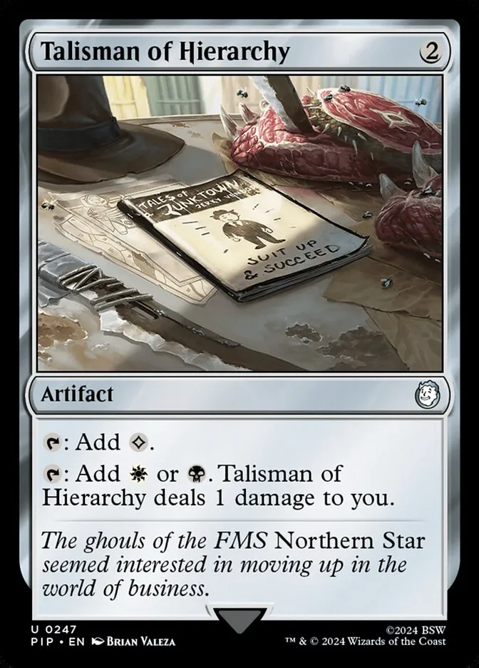 2024 Fallout Talisman of Hierarchy #247 uncommon card image