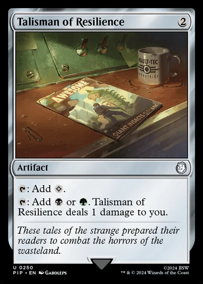 2024 Fallout Talisman of Resilience #250 uncommon card image