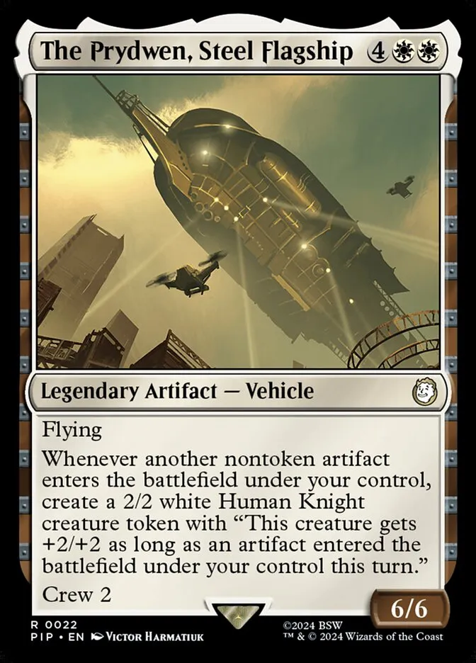 2024 Fallout The Prydwen, Steel Flagship [Foil] rare #22 rare card image