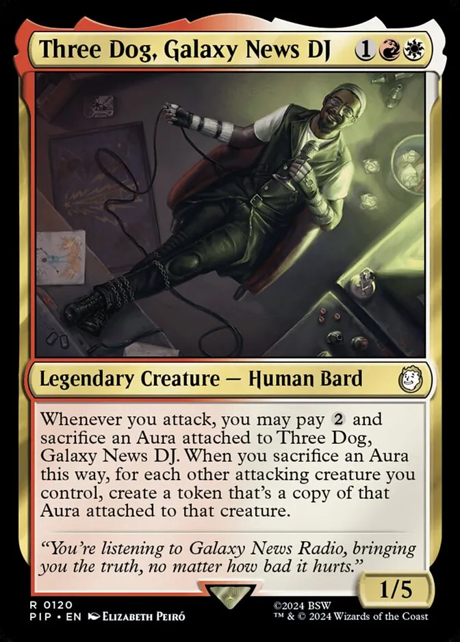 2024 Fallout Three Dog, Galaxy News DJ rare #120 rare card image