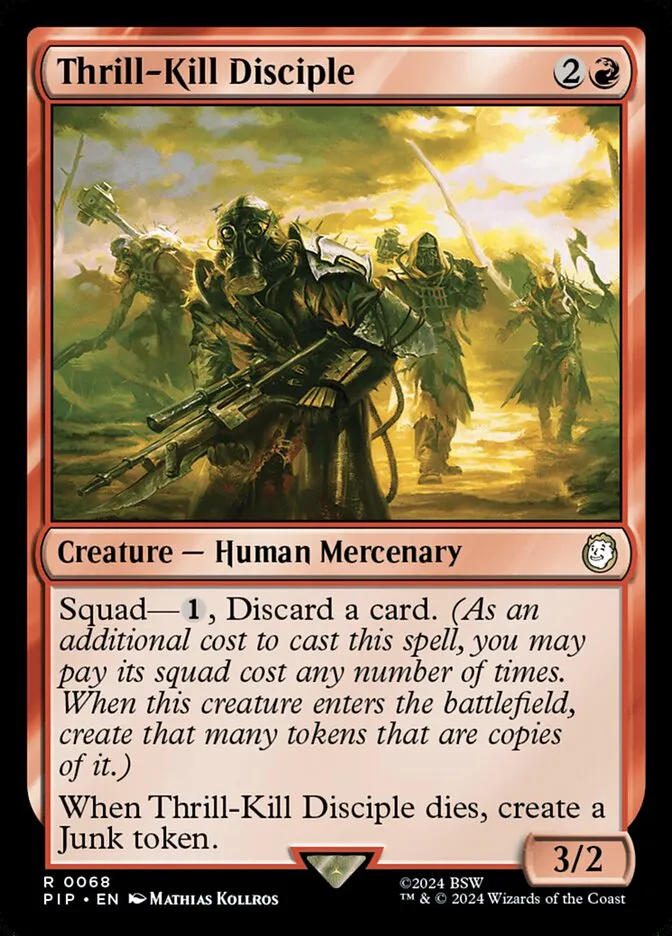 2024 Fallout Thrill-Kill Disciple rare #68 rare card image