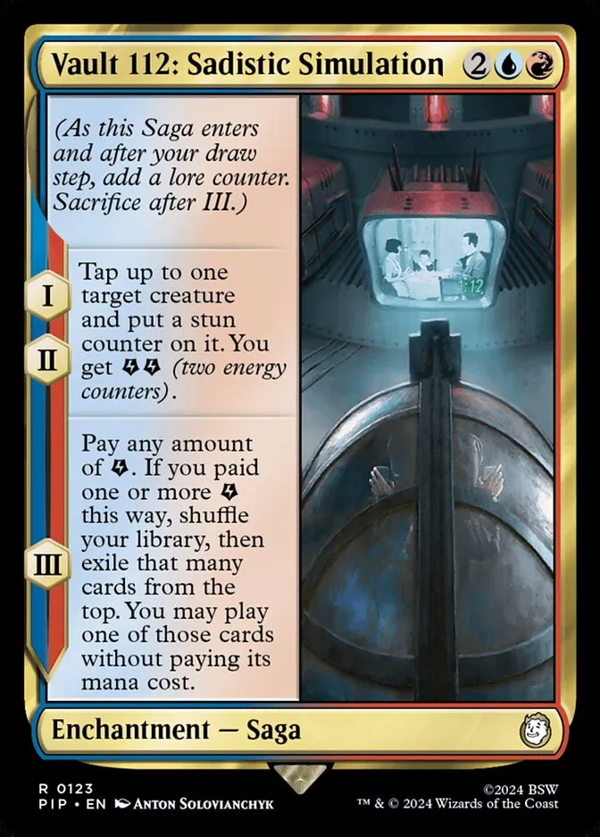 2024 Fallout Vault 112: Sadistic Simulation rare #123 rare card image