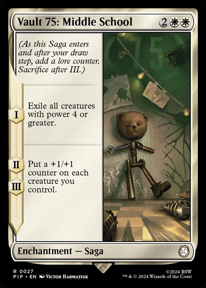 2024 Fallout Vault 75: Middle School [Foil] rare #27 rare card image