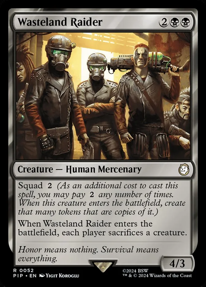 2024 Fallout Wasteland Raider [Foil] rare #52 rare card image