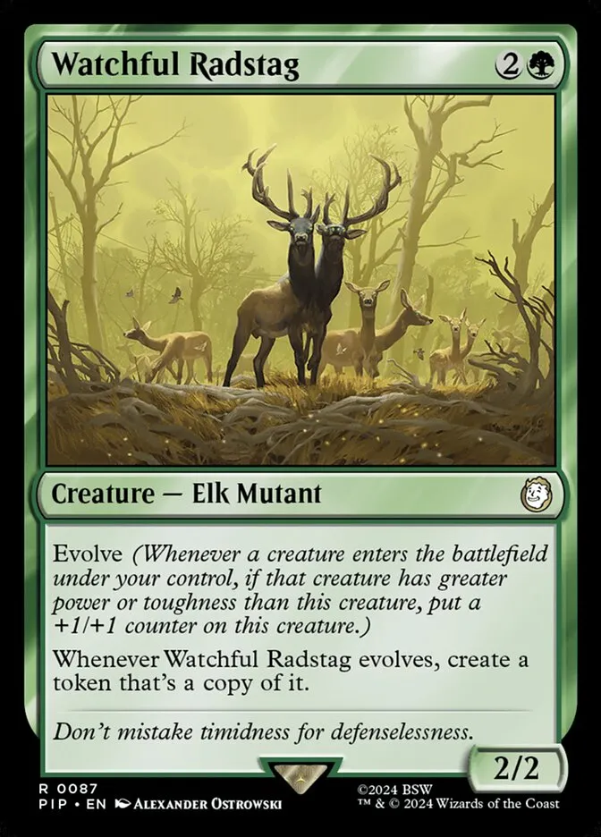 2024 Fallout Watchful Radstag [Foil] rare #87 rare card image