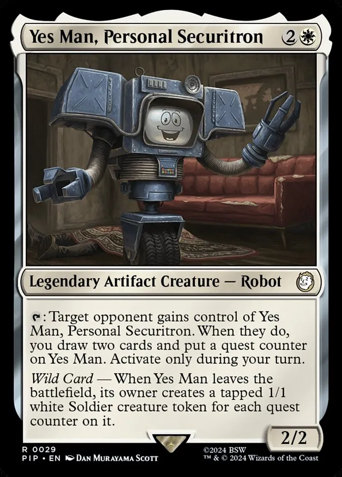 2024 Fallout Yes Man, Personal Securitron [Foil] rare #29 rare card image