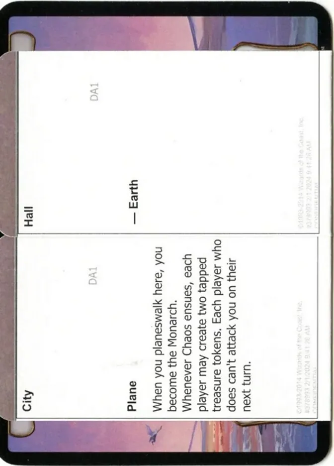 2024 Black Lotus Unknown Planechase City Hall common #PLA004 common card image