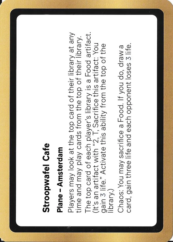 2024 Black Lotus Unknown Planechase Stroopwafel Cafe common #PLA022 common card image